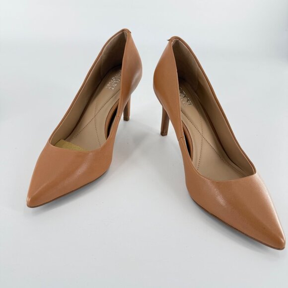 Alfani Step N Flex Womens Pointed-Toe Heels Size 7M Caramel Tan Faux Leather Com - Picture 10 of 11